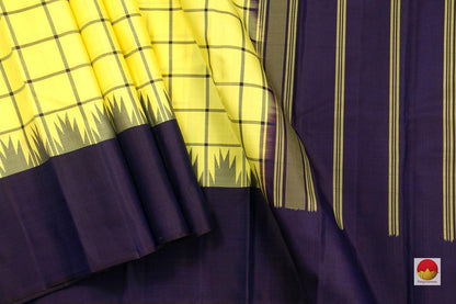 Kanchipuram Silk Saree - Handwoven Pure Silk - No Zari - PV SH NZ 240 - Silk Sari - Panjavarnam