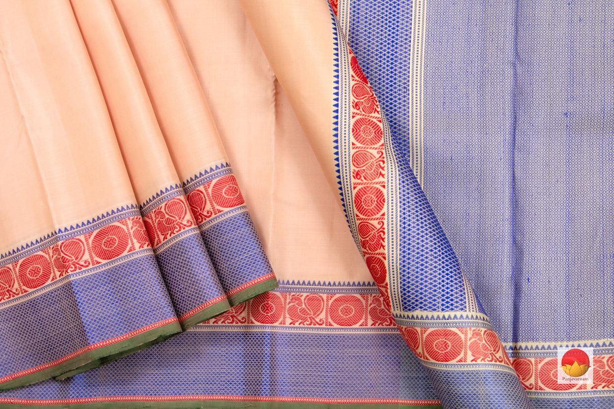 Kanchipuram Silk Saree - Handwoven Pure Silk - No Zari - PV SH NZ 302 - Silk Sari - Panjavarnam