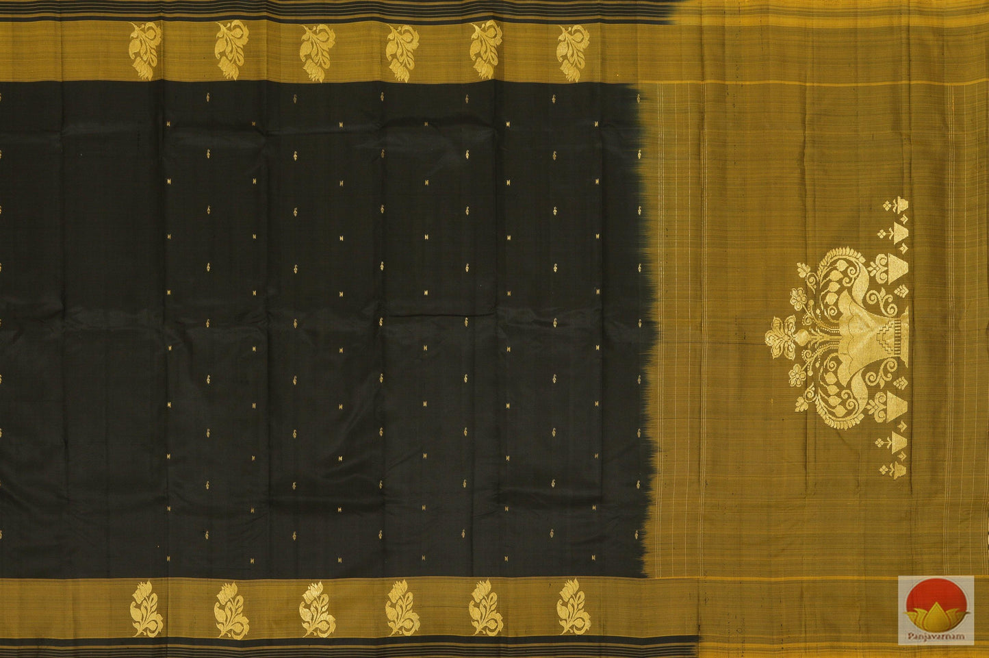 Kanchipuram Silk Saree - Handwoven Pure Silk - No Zari - PVASB 11 Archives - Silk Sari - Panjavarnam