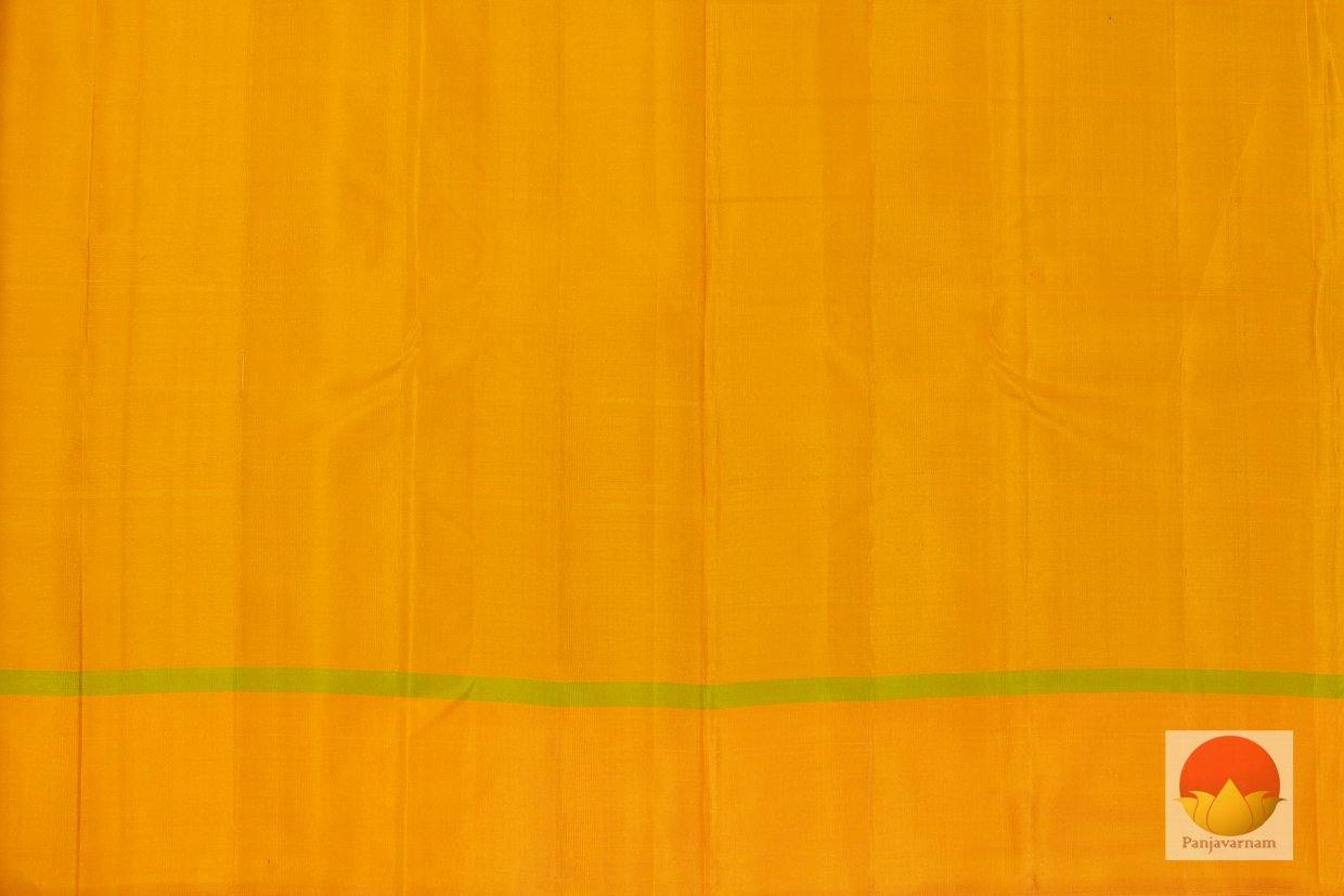 Kanchipuram Silk Saree - Handwoven Pure Silk - No Zari - Temple Korvai Border - PV SH NZ 171 - Archives - Silk Sari - Panjavarnam