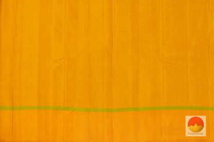 Kanchipuram Silk Saree - Handwoven Pure Silk - No Zari - Temple Korvai Border - PV SH NZ 171 - Archives - Silk Sari - Panjavarnam