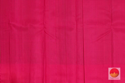 Kanchipuram Silk Saree - Handwoven Pure Silk - Non Zari - Green & Pink - PV K 112 - Archives - Silk Sari - Panjavarnam