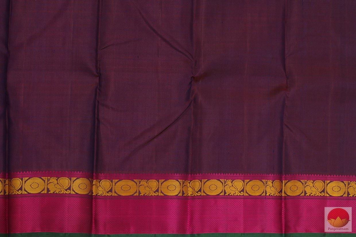 Kanchipuram Silk Saree - Handwoven Pure Silk - Non Zari - PV G 4205 - Archives - Silk Sari - Panjavarnam