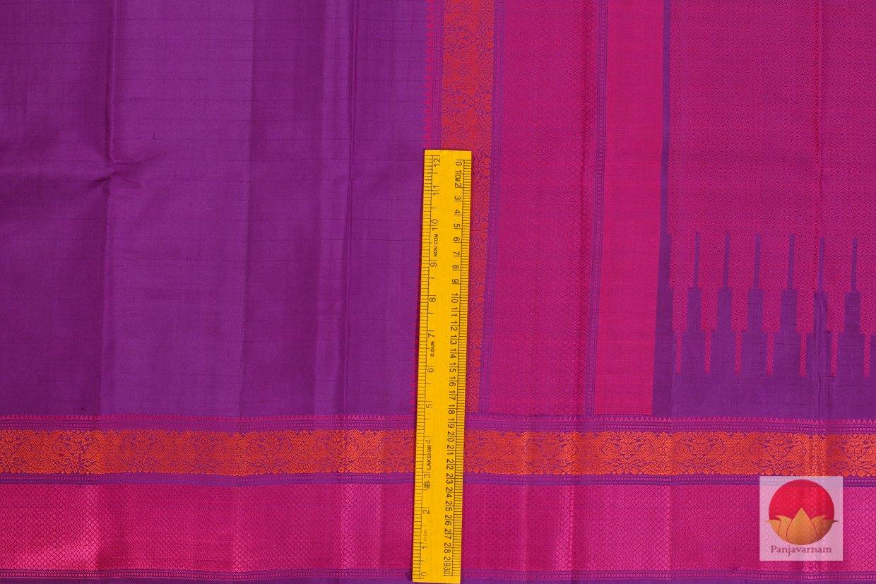 Kanchipuram Silk Saree - Handwoven Pure Silk - Non Zari - PV NZ BK 21100 - Archives - Silk Sari - Panjavarnam