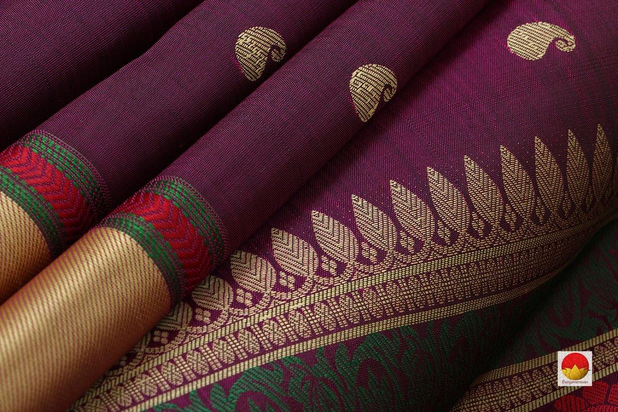 Kanchipuram Silk Saree - Handwoven Pure Silk - Non Zari - PV SRI 1787 - Archives - Silk Sari - Panjavarnam