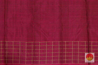 Kanchipuram Silk Saree - Handwoven Pure Silk - Pure Zari - Black & Magenta - PV SRI 193 Archives - Silk Sari - Panjavarnam