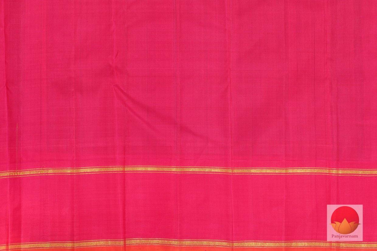 Kanchipuram Silk Saree - Handwoven Pure Silk - Pure Zari - Black & Pink - PV SRI 1156 - Archives - Silk Sari - Panjavarnam