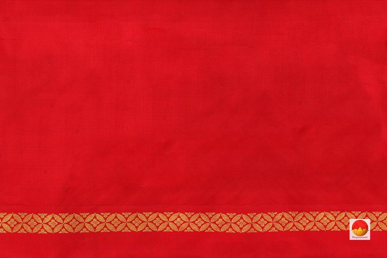 Kanchipuram Silk Saree - Handwoven Pure Silk - Pure Zari - Black & Red - PV SH NZ 208 - Archives - Silk Sari - Panjavarnam