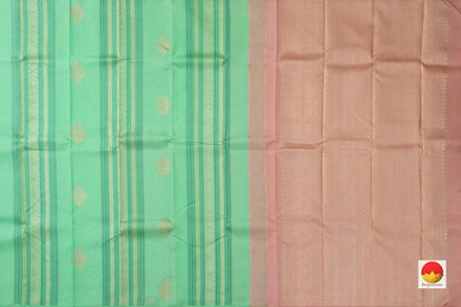 Kanchipuram Silk Saree - Handwoven Pure Silk - Pure Zari -Borderless - PV NYC 552 - Silk Sari - Panjavarnam