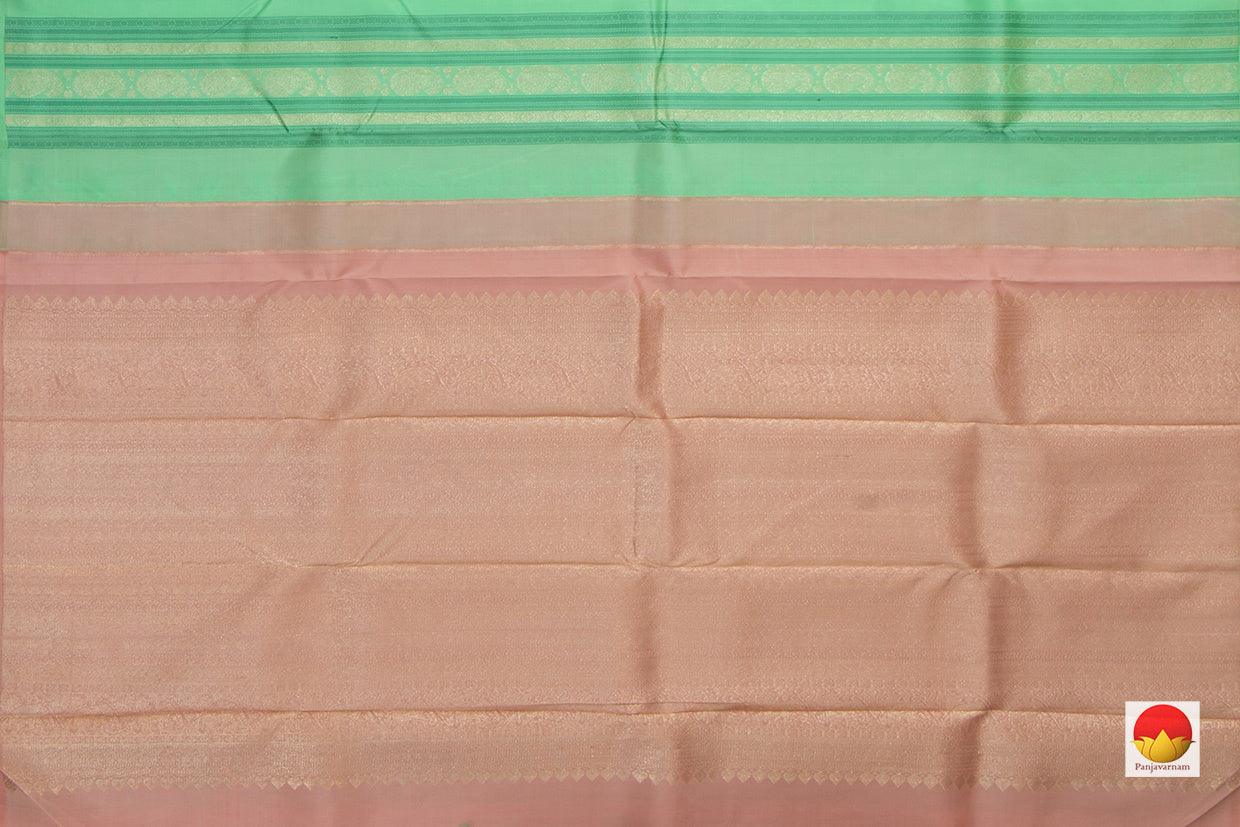 Kanchipuram Silk Saree - Handwoven Pure Silk - Pure Zari -Borderless - PV NYC 552 - Silk Sari - Panjavarnam