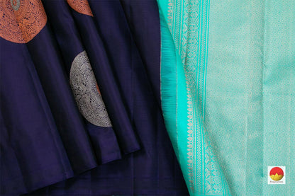 Kanchipuram Silk Saree - Handwoven Pure Silk - Pure Zari - Borderless - PV SRI 4374 - Silk Sari - Panjavarnam