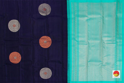 Kanchipuram Silk Saree - Handwoven Pure Silk - Pure Zari - Borderless - PV SRI 4374 - Silk Sari - Panjavarnam