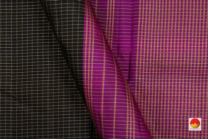 Kanchipuram Silk Saree - Handwoven Pure Silk - Pure Zari - Borderless - PV SRI 4459 - Silk Sari - Panjavarnam