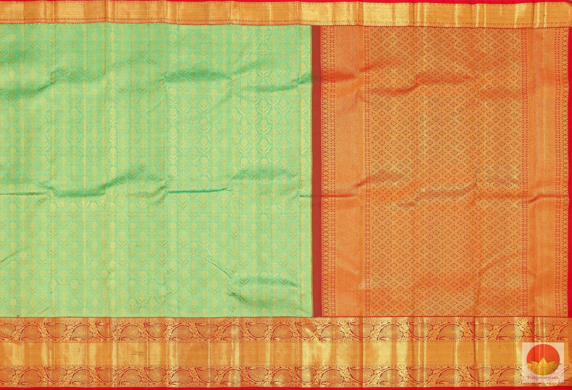 Kanchipuram Silk Saree - Handwoven Pure Silk - Pure Zari - Bridal Saree - PV G 2023 Archives - Silk Sari - Panjavarnam