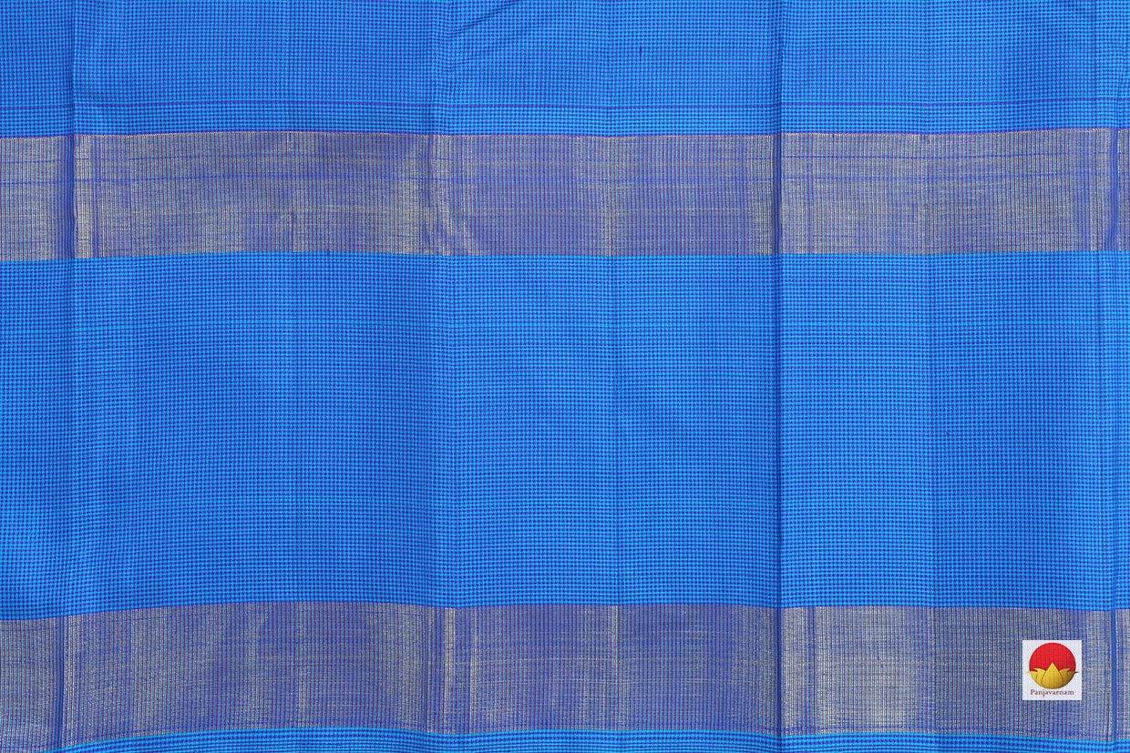 Kanchipuram Silk Saree - Handwoven Pure Silk - Pure Zari - Brown & Blue - PV J 401 - Silk Sari - Panjavarnam