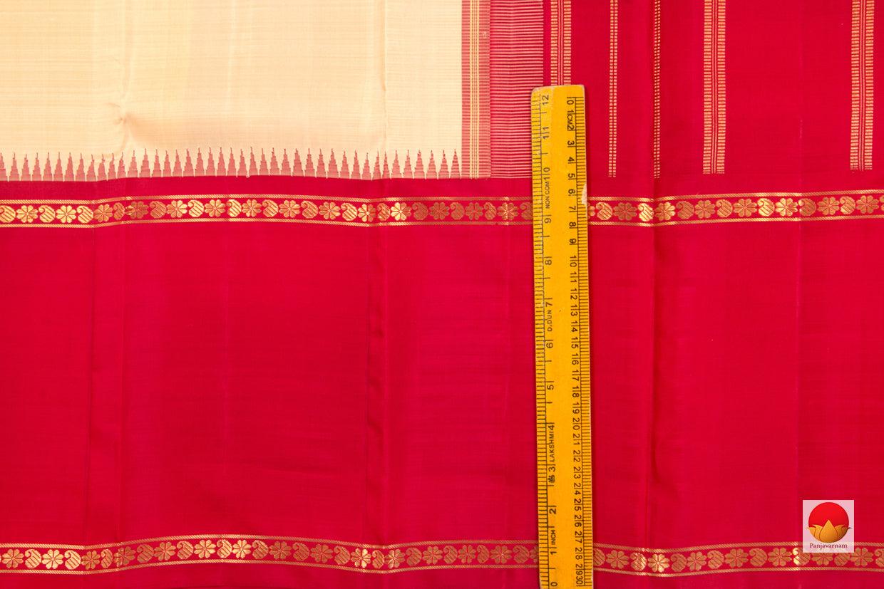 Kanchipuram Silk Saree - Handwoven Pure Silk - Pure Zari - Ganga Jamuna Border - PV G 4292 - Silk Sari - Panjavarnam PV G 4292