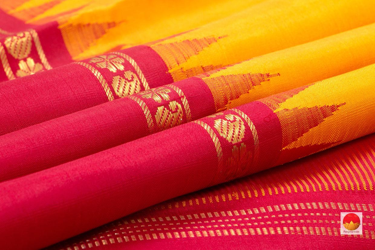 Kanchipuram Silk Saree - Handwoven Pure Silk - Pure Zari - Ganga Jamuna Border - PV G 4302 - Silk Sari - Panjavarnam