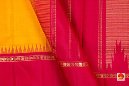 Kanchipuram Silk Saree - Handwoven Pure Silk - Pure Zari - Ganga Jamuna Border - PV G 4302 - Silk Sari - Panjavarnam PV G 4302