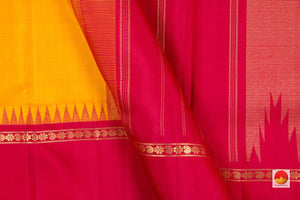 Kanchipuram Silk Saree - Handwoven Pure Silk - Pure Zari - Ganga Jamuna Border - PV G 4302 - Silk Sari - Panjavarnam PV G 4302