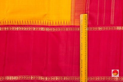 Kanchipuram Silk Saree - Handwoven Pure Silk - Pure Zari - Ganga Jamuna Border - PV G 4302 - Silk Sari - Panjavarnam PV G 4302