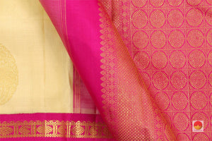 Kanchipuram Silk Saree - Handwoven Pure Silk - Pure Zari - Ganga Jamuna Border - PV J 841 - Silk Sari - Panjavarnam PV J 841