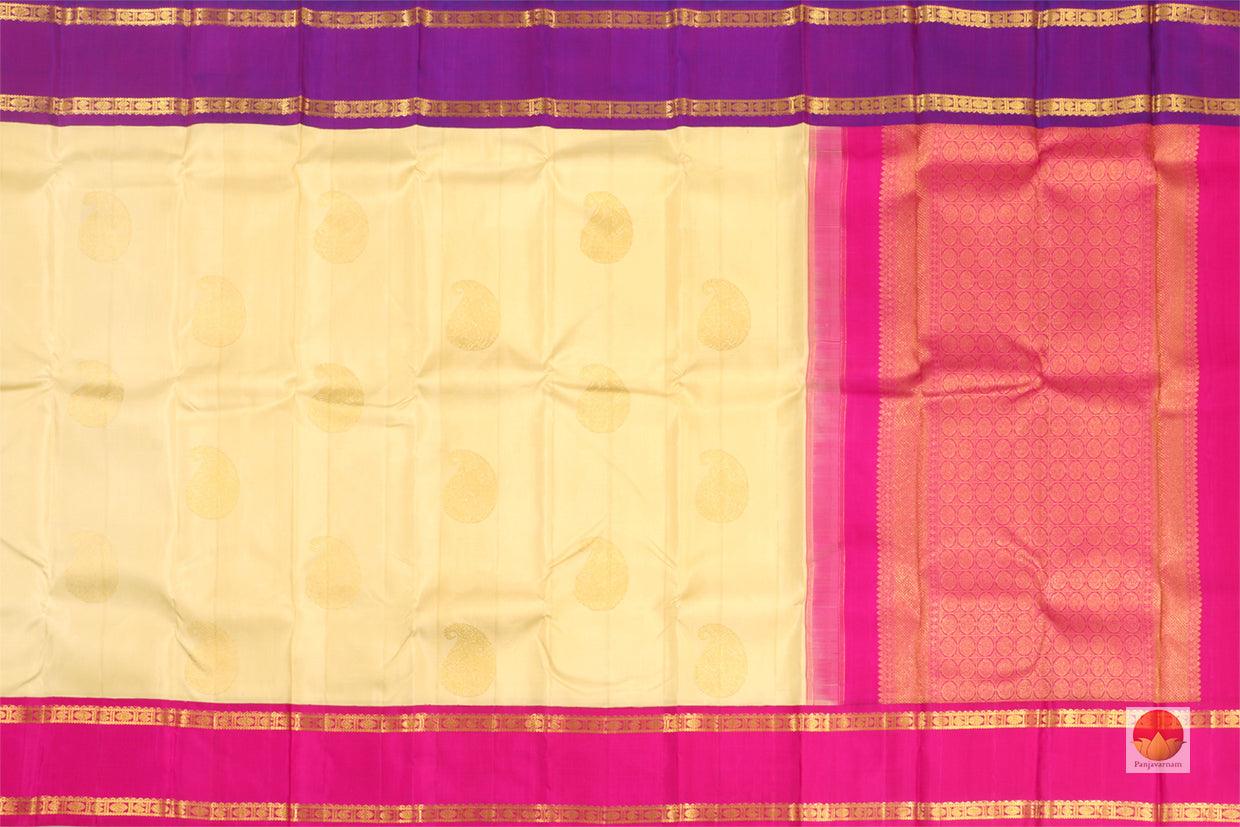 Kanchipuram Silk Saree - Handwoven Pure Silk - Pure Zari - Ganga Jamuna Border - PV J 841 - Silk Sari - Panjavarnam PV J 841