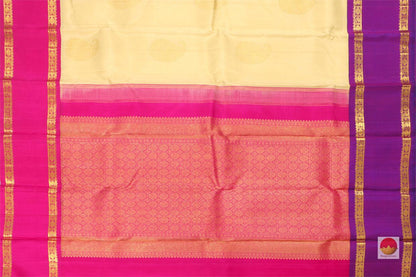 Kanchipuram Silk Saree - Handwoven Pure Silk - Pure Zari - Ganga Jamuna Border - PV J 841 - Silk Sari - Panjavarnam PV J 841