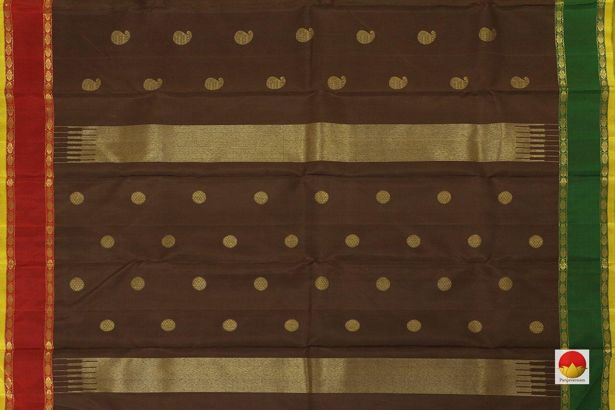 Kanchipuram Silk Saree - Handwoven Pure Silk - Pure Zari - Ganga Jamuna Border - PV SRI 1684 - Silk Sari - Panjavarnam PV SRI 1684