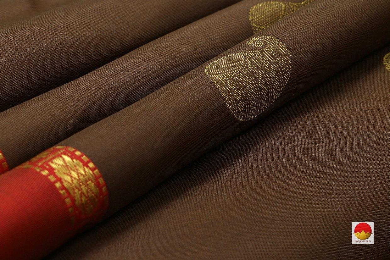 Kanchipuram Silk Saree - Handwoven Pure Silk - Pure Zari - Ganga Jamuna Border - PV SRI 1684 - Silk Sari - Panjavarnam PV SRI 1684