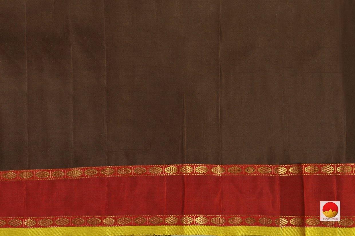 Kanchipuram Silk Saree - Handwoven Pure Silk - Pure Zari - Ganga Jamuna Border - PV SRI 1684 - Silk Sari - Panjavarnam PV SRI 1684