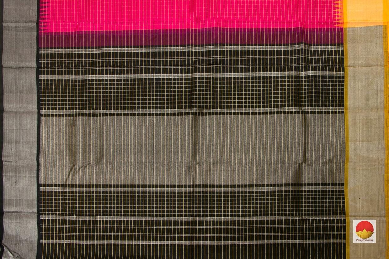 Kanchipuram Silk Saree - Handwoven Pure Silk - Pure Zari - Ganga Jamuna Border - PV VL 05 - Silk Sari - Panjavarnam