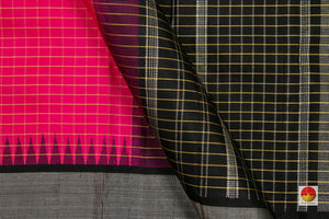 Kanchipuram Silk Saree - Handwoven Pure Silk - Pure Zari - Ganga Jamuna Border - PV VL 05 - Silk Sari - Panjavarnam PV VL 05