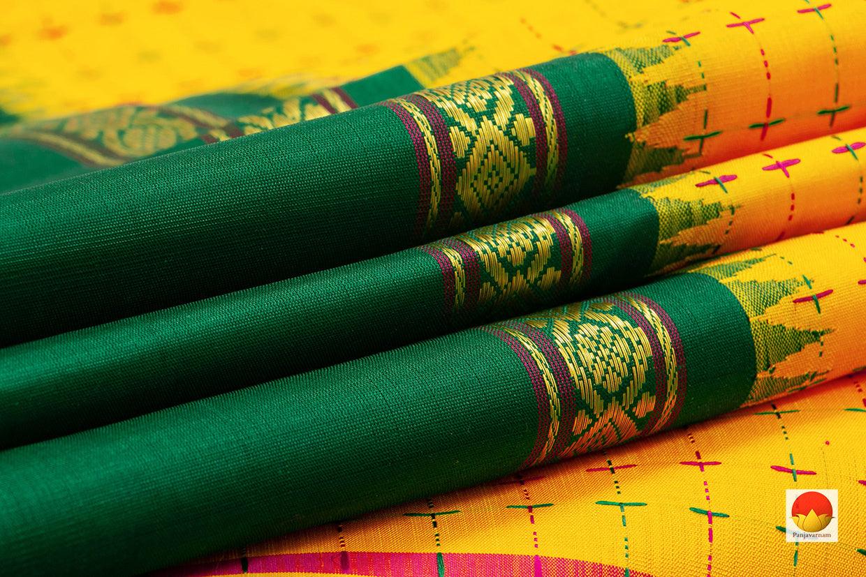 Kanchipuram Silk Saree - Handwoven Pure Silk - Pure Zari - Ganga Jamuna - PV SAR 17 - Silk Sari - Panjavarnam