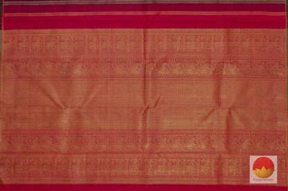 Kanchipuram Silk Saree - Handwoven Pure Silk - Pure Zari - Magenta & Pink - PV SRI 192 - Archives - Silk Sari - Panjavarnam