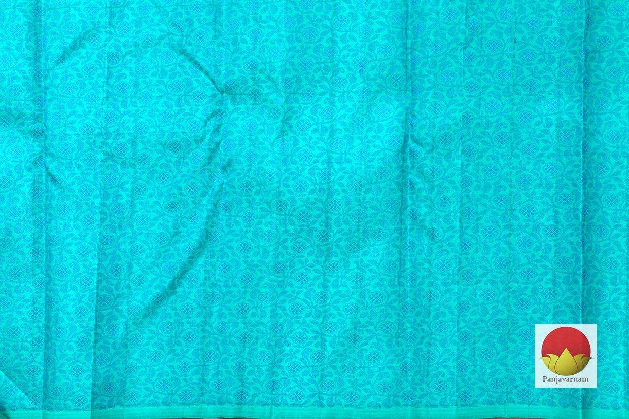 Kanchipuram Silk Saree - Handwoven Pure Silk - Pure Zari - Mauve & Blue - PV SRI 1309 - Archives - Silk Sari - Panjavarnam