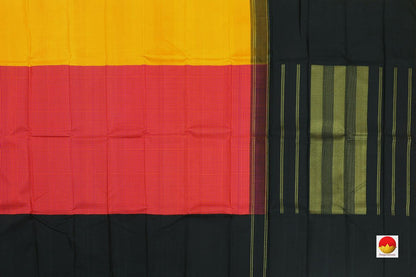 Kanchipuram Silk Saree - Handwoven Pure Silk - Pure Zari - Mubbagam - Ganga Jamuna Border - PV J 818 - Archives - Silk Sari - Panjavarnam