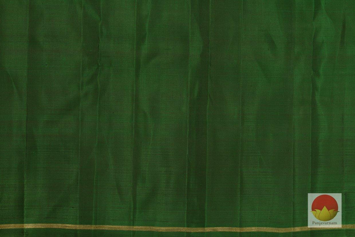 Kanchipuram Silk Saree - Handwoven Pure Silk - Pure Zari - Peach & Green - PV SRI 1116 - Archives - Silk Sari - Panjavarnam