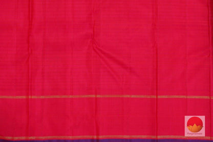 Kanchipuram Silk Saree - Handwoven Pure Silk - Pure Zari - Pink & Blue - PV SRI 184 - Archives - Silk Sari - Panjavarnam