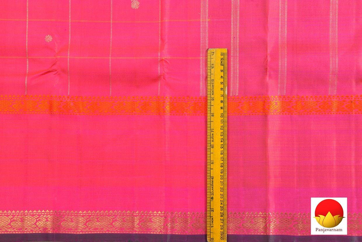 Kanchipuram Silk Saree - Handwoven Pure Silk - Pure Zari - Pink & Orange - PV SRI 1355 - Archives - Silk Sari - Panjavarnam