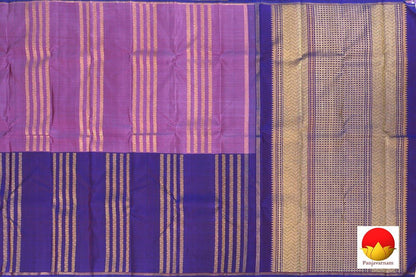Kanchipuram Silk Saree - Handwoven Pure Silk - Pure Zari - Purple & Lavender - PV SRI 1381 - Silk Sari - Panjavarnam