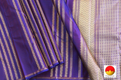 Kanchipuram Silk Saree - Handwoven Pure Silk - Pure Zari - Purple & Lavender - PV SRI 1381 - Silk Sari - Panjavarnam PV SRI 1381