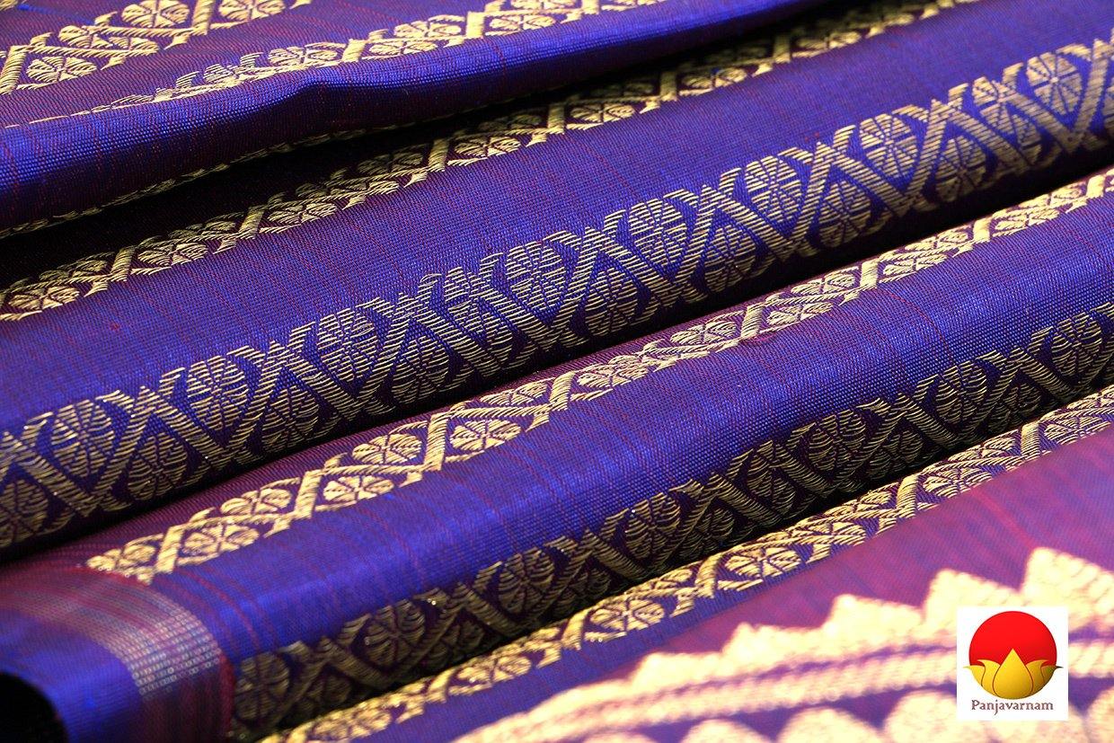 Kanchipuram Silk Saree - Handwoven Pure Silk - Pure Zari - Purple & Lavender - PV SRI 1381 - Silk Sari - Panjavarnam PV SRI 1381