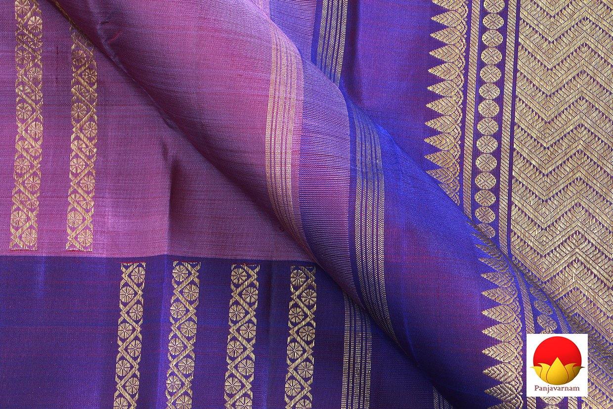 Kanchipuram Silk Saree - Handwoven Pure Silk - Pure Zari - Purple & Lavender - PV SRI 1381 - Silk Sari - Panjavarnam PV SRI 1381