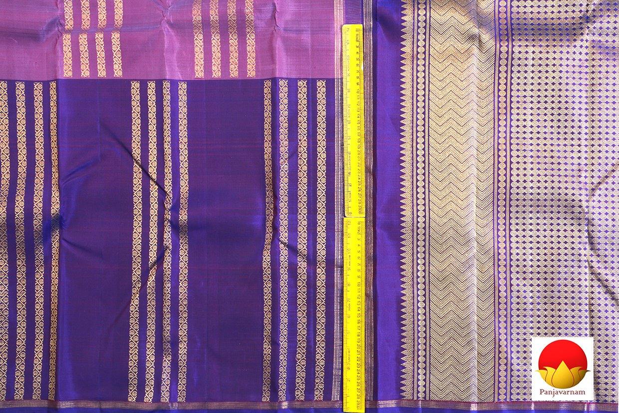 Kanchipuram Silk Saree - Handwoven Pure Silk - Pure Zari - Purple & Lavender - PV SRI 1381 - Silk Sari - Panjavarnam PV SRI 1381