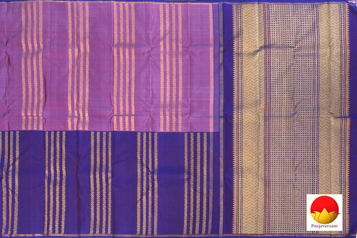 Kanchipuram Silk Saree - Handwoven Pure Silk - Pure Zari - Purple & Lavender - PV SRI 1381 - Silk Sari - Panjavarnam PV SRI 1381