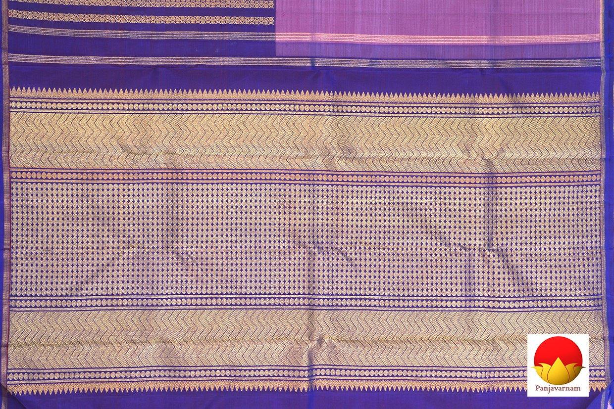 Kanchipuram Silk Saree - Handwoven Pure Silk - Pure Zari - Purple & Lavender - PV SRI 1381 - Silk Sari - Panjavarnam PV SRI 1381