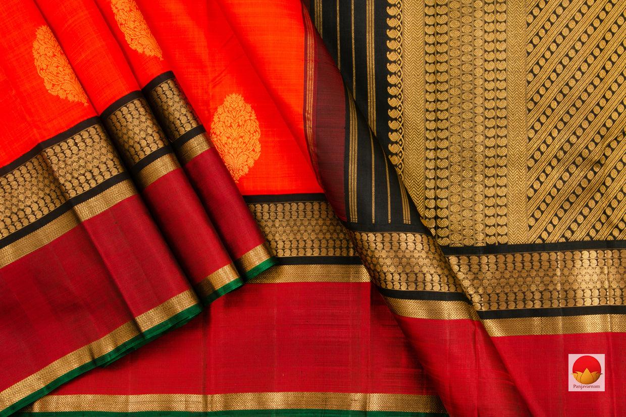 Kanchipuram Silk Saree - Handwoven Pure Silk - Pure Zari - PV 2006 - Silk Sari - Panjavarnam