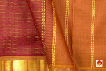 Kanchipuram Silk Saree - Handwoven Pure Silk - Pure Zari - PV ABI 2714 - Silk Sari - Panjavarnam