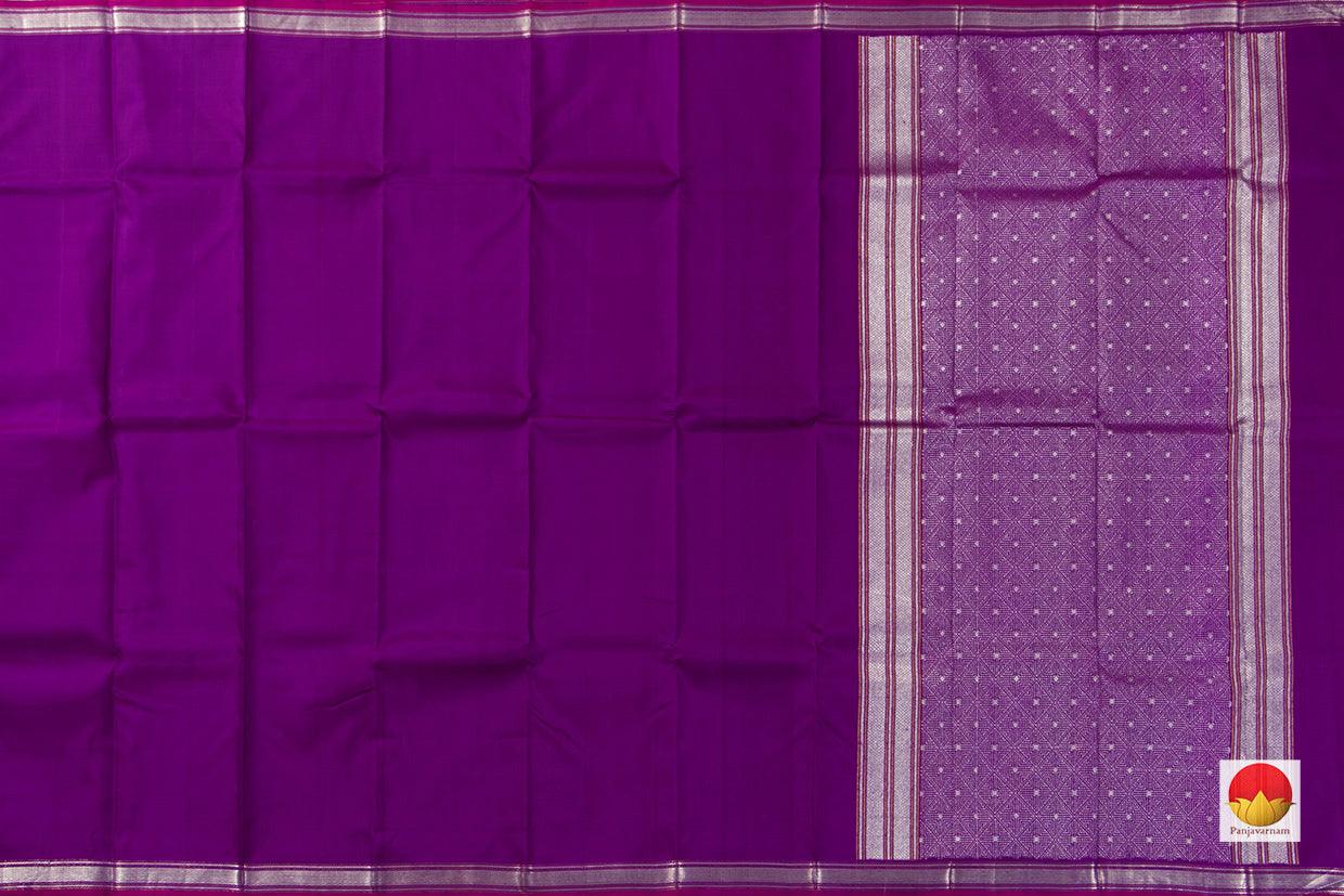 Kanchipuram Silk Saree - Handwoven Pure Silk - Pure Zari - PV ABI 47850 - Silk Sari - Panjavarnam
