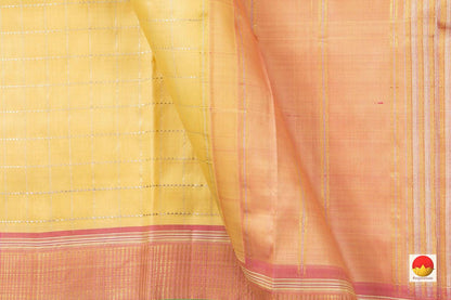 Kanchipuram Silk Saree - Handwoven Pure Silk - Pure Zari - PV ABI 47960 - Silk Sari - Panjavarnam